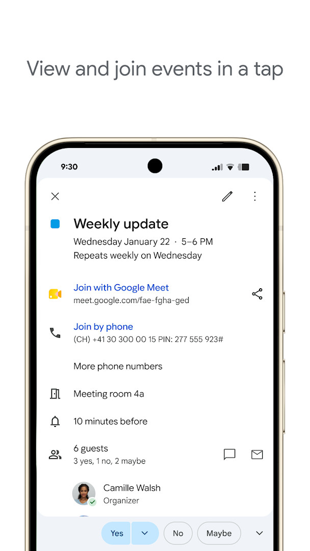 Google Calendar week view displaying seven days of scheduled events