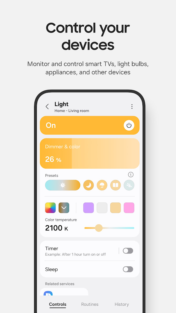 SmartThings routine builder using time, weather and device status triggers