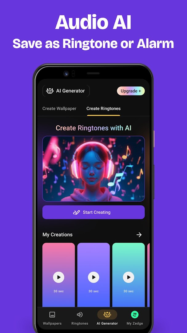 Zedge live photo collection page with dynamic backgrounds for your phone