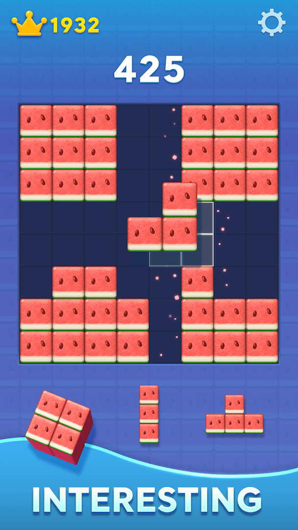 Block Blast! single-player screen displaying the current best score