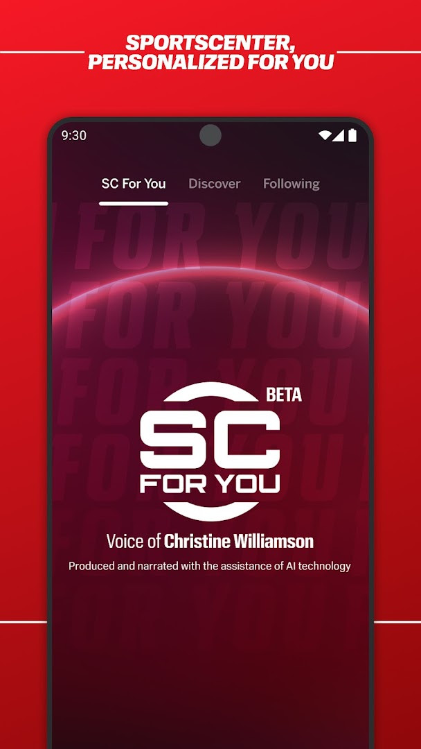 SportsCenter personalized highlights section with daily clips
