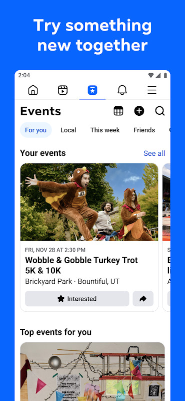 Facebook Marketplace screen browsing listings for secondhand items and gear