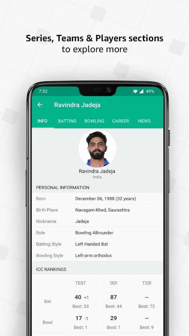 Cricbuzz tournament hub highlighting ICC events, IPL, and Big Bash.