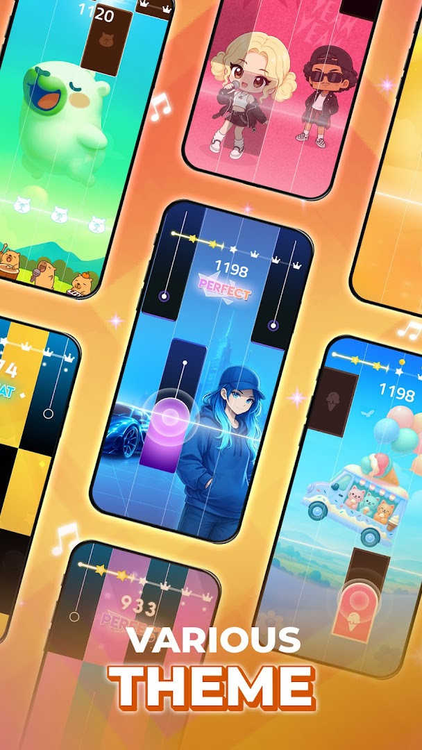 Magic Tiles 3TM kid-friendly interface with colorful visuals and simple controls