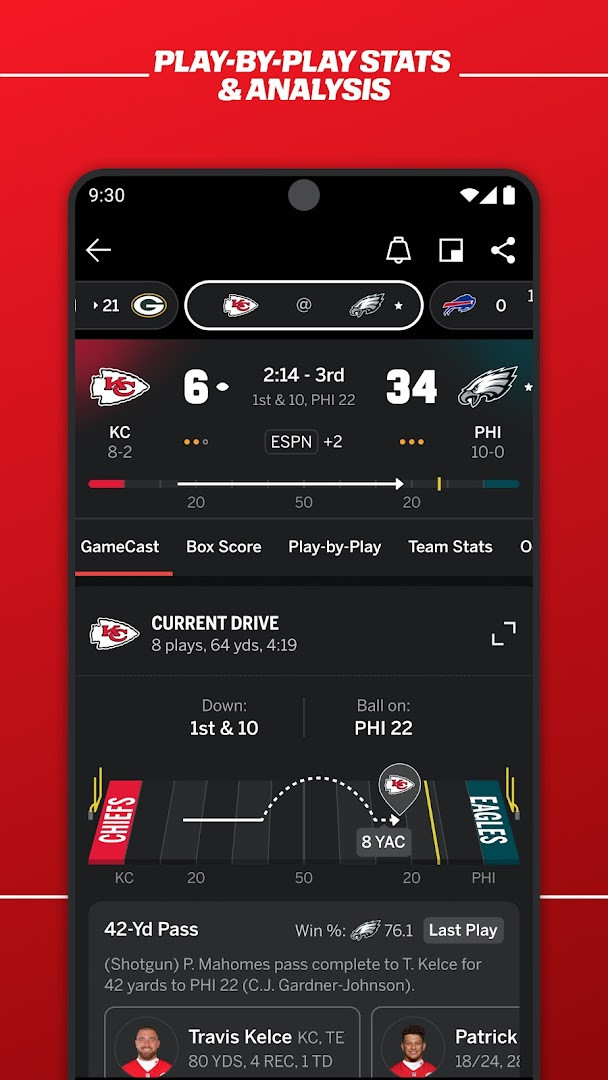 Listen live section for ESPN Radio and ESPN podcasts