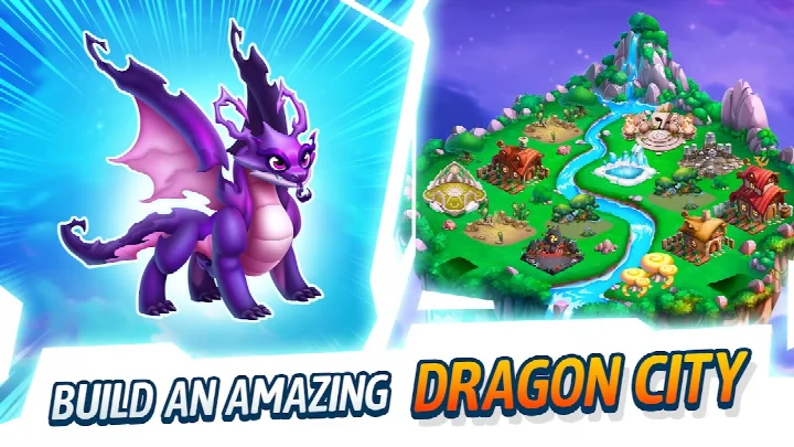 Dragon City: Mobile Adventure dragon collection view listing elemental dragons to unlock