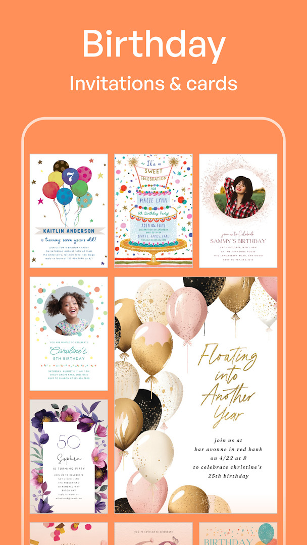 Invitation Maker: Cards & RSVP template gallery browsed by occasion such as weddings and birthdays