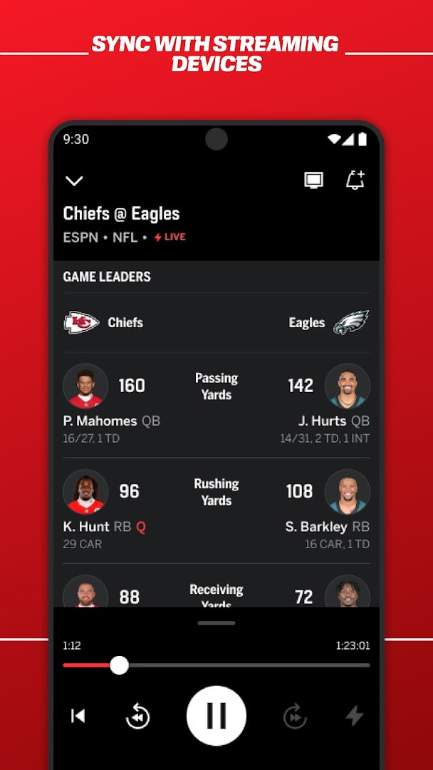 Multiview screen streaming up to four live events at once