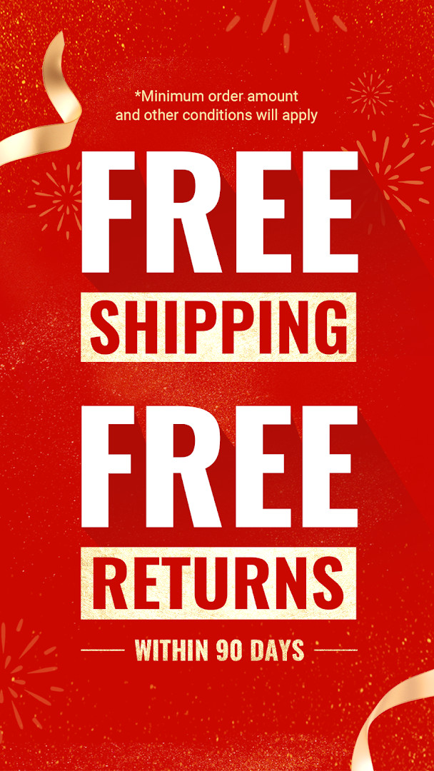Temu: Shop Like a Billionaire informing about free shipping and returns within 90 days