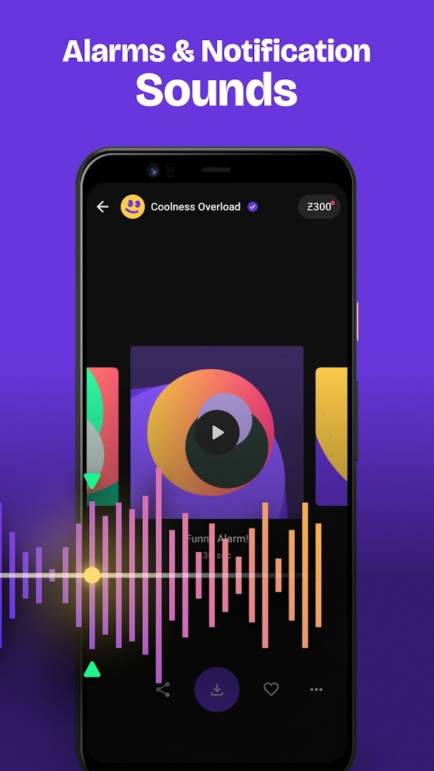 Zedge AI tool interface for creating custom wallpapers and ringtones