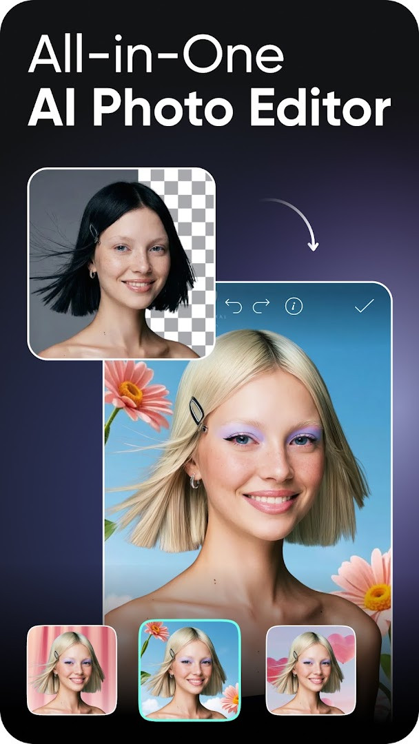 Picsart AI Photo Editor, Video home screen with AI tools