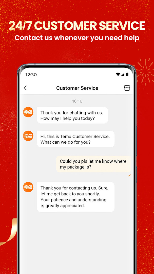 Temu: Shop Like a Billionaire highlighting fast and secure checkout