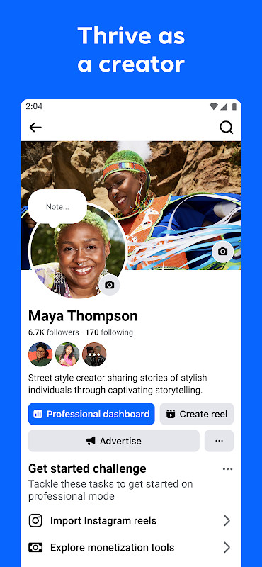 Facebook story camera capturing a moment with creative tools and stickers