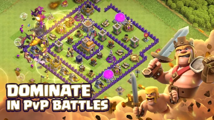 Clash of Clans army composition screen with troops, spells, and Heroes ready for battle