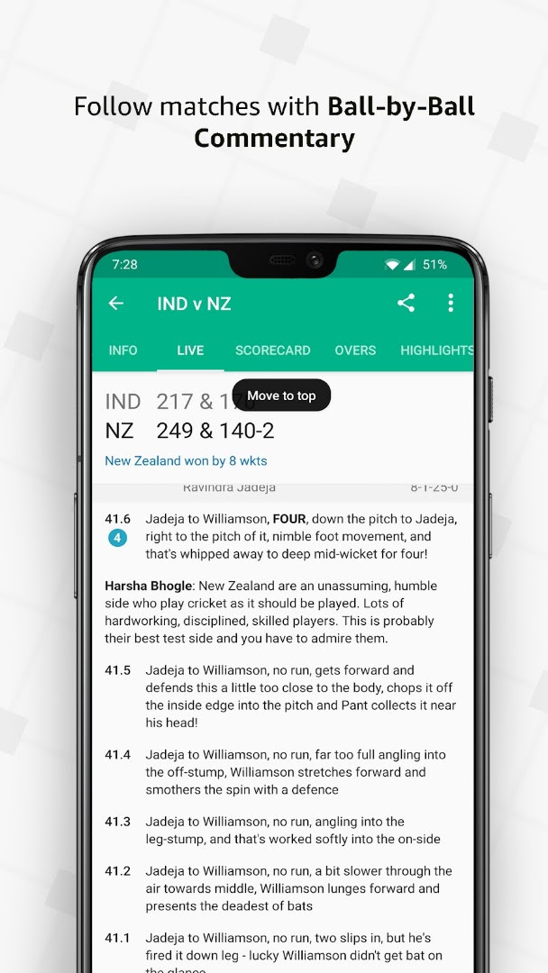 Cricbuzz live streaming page for IPL and World Cup matches in Full HD.