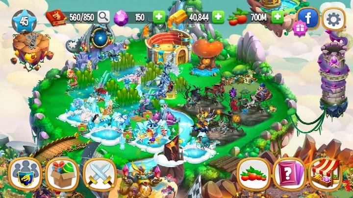 Dragon City: Mobile Adventure real-time PvP arena battle against another Dragon Master