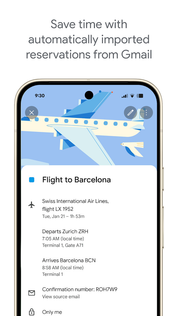 Creating a new event in Google Calendar with title and time fields